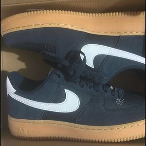 Men's Navy and White Sneakers